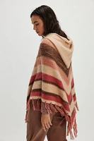 Striped Turtleneck Poncho