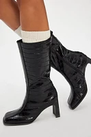 Midi Square-Toe Boots