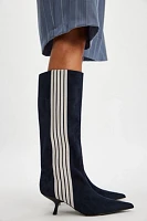 Racing Stripes Kitten Heel Boots