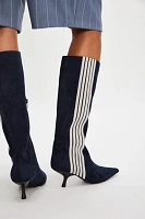 Racing Stripes Kitten Heel Boots