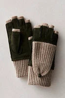 Suede Palm Pop Top Gloves