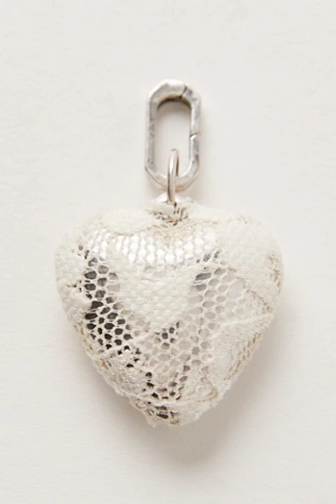 Lace Heart Bag Charm