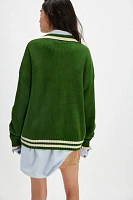 Falling Forward Knitted Sport Zip-Up Sweater