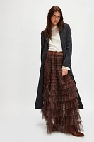 Return Of The Ruffle Maxi Slip Skirt