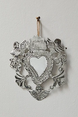 Silver Sacred Heart Wall Hanging