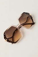 Encore Embellished Square Sunglasses