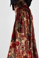 Velvet Petals Maxi Skirt