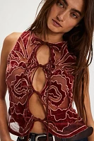 Velvet Cutwork Vest