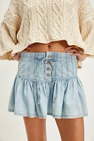 We The Free Roselle Denim Mini Skirt