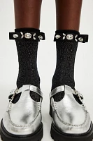 Crystal Craze Bow Lace Socks