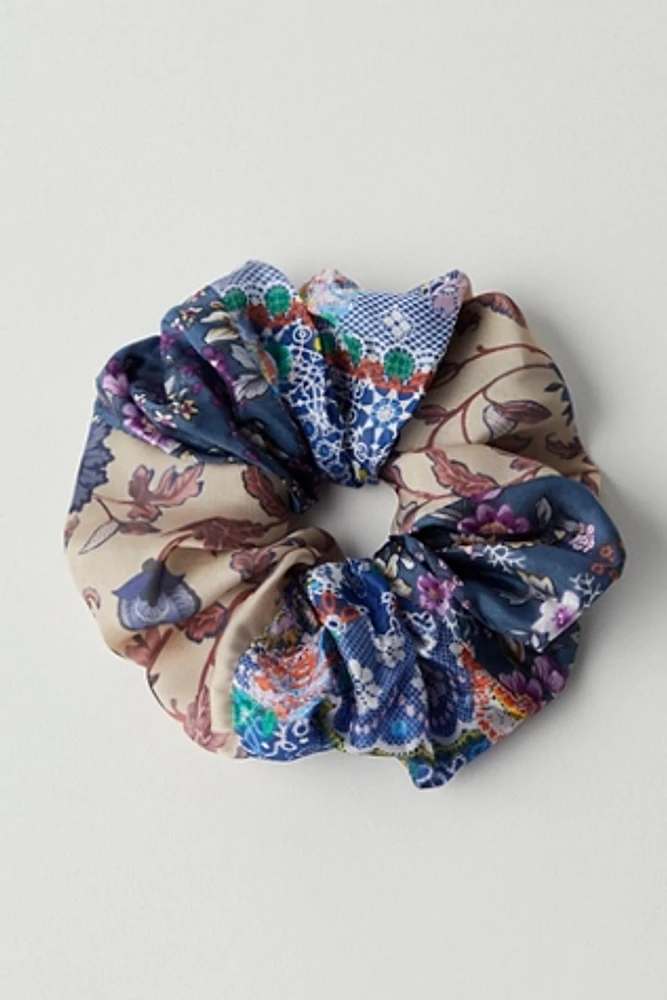 Floral Fields Satin Scrunchie