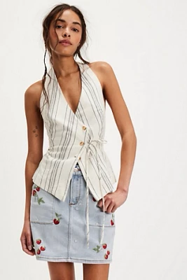 Driftwood Embroidered Mini Skirt