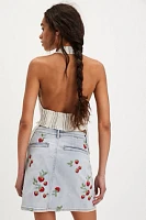 Driftwood Embroidered Mini Skirt
