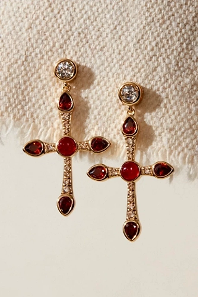 Joy Dravecky Camille Cross Earrings