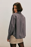 We The Free Small Check Ruffle Shirt