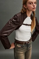 Understated Leather Bolero