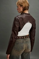 Understated Leather Bolero