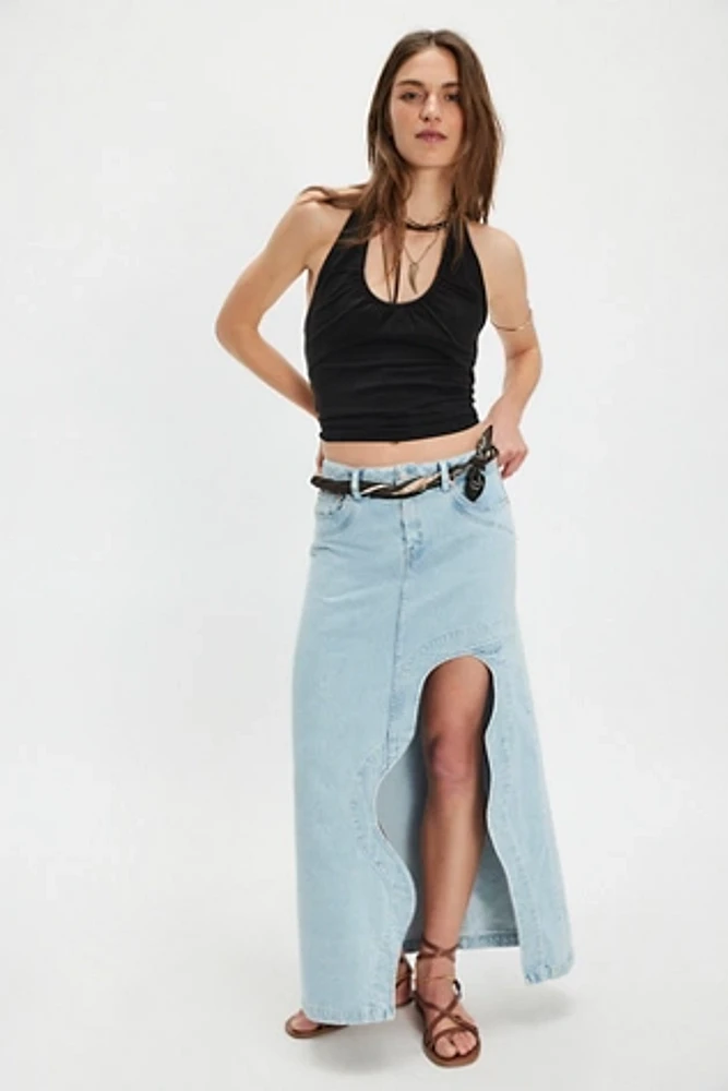 Alohas Carmina Denim Maxi Skirt