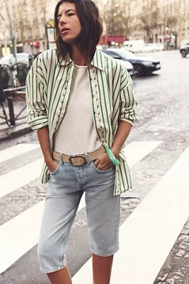 We The Free Striped Varsity Vibes Shirt