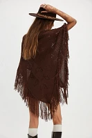 Eyelet Knit Poncho