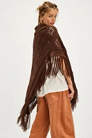 Eyelet Knit Poncho