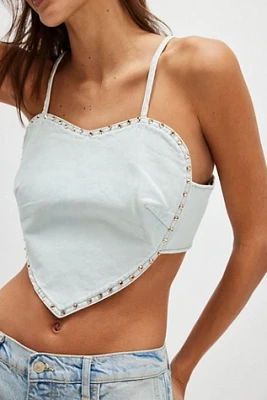 OneTeaspoon Denim Heart Top
