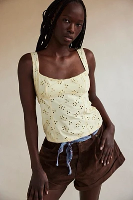Full Bloom Eyelet Cami