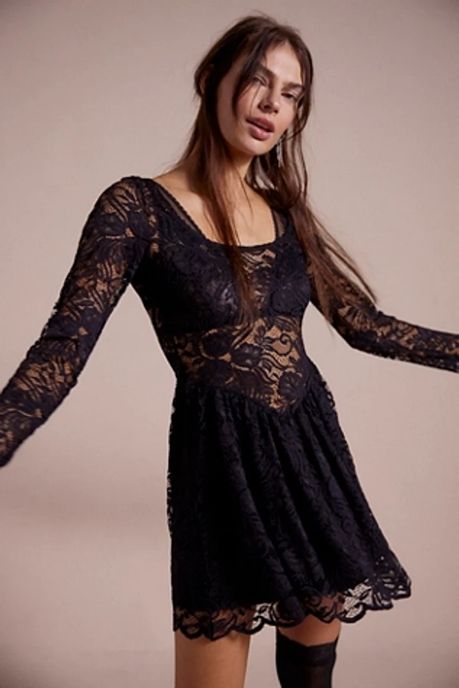 Nightcap Tulip Lace Mini Dress