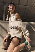 For The Win Off Shoulder Logo Sweatshirt