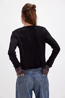 Dipped Floral Cardi