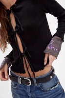 Dipped Floral Cardi