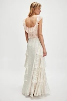 Floral Cascade Maxi Skirt