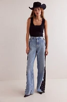 Tricia Fix Laced Up Denim Jeans