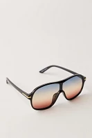 The Time Is Now Oversized Shield Sunglasses