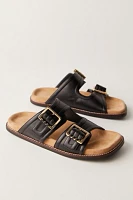 Sage Square Toe Footbed Slides