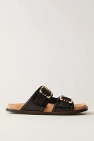Sage Square Toe Footbed Slides