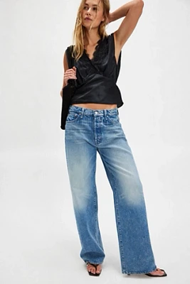 MOTHER The Dodger Button Sneak Jeans