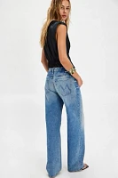 MOTHER The Dodger Button Sneak Jeans