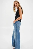 MOTHER The Dodger Button Sneak Jeans