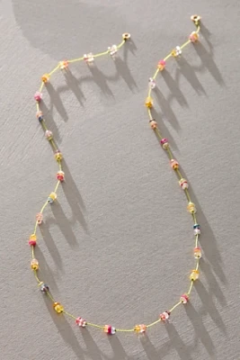 See Real Flowers Rainbow Necklace