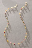 See Real Flowers Rainbow Necklace