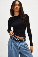 Lace Up Seamless Long Sleeve