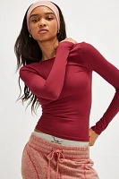 Lace Up Seamless Long Sleeve