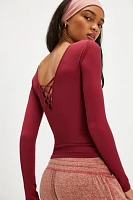 Lace Up Seamless Long Sleeve