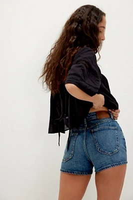 CRVY Bellarosa High-Rise Vintage Shorts