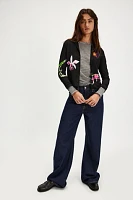 Tyler McGillivary Pansy Applique Cardigan