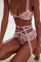 Ily Embroidered Garter Belt