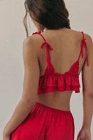 For Love & Lemons Butterfly Lace Ruffle Bralette