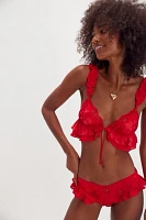 Butterfly Lace Ruffle Cheeky Undie