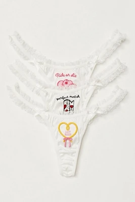 For Love & Lemons Bachelorette Thong Panty Pack